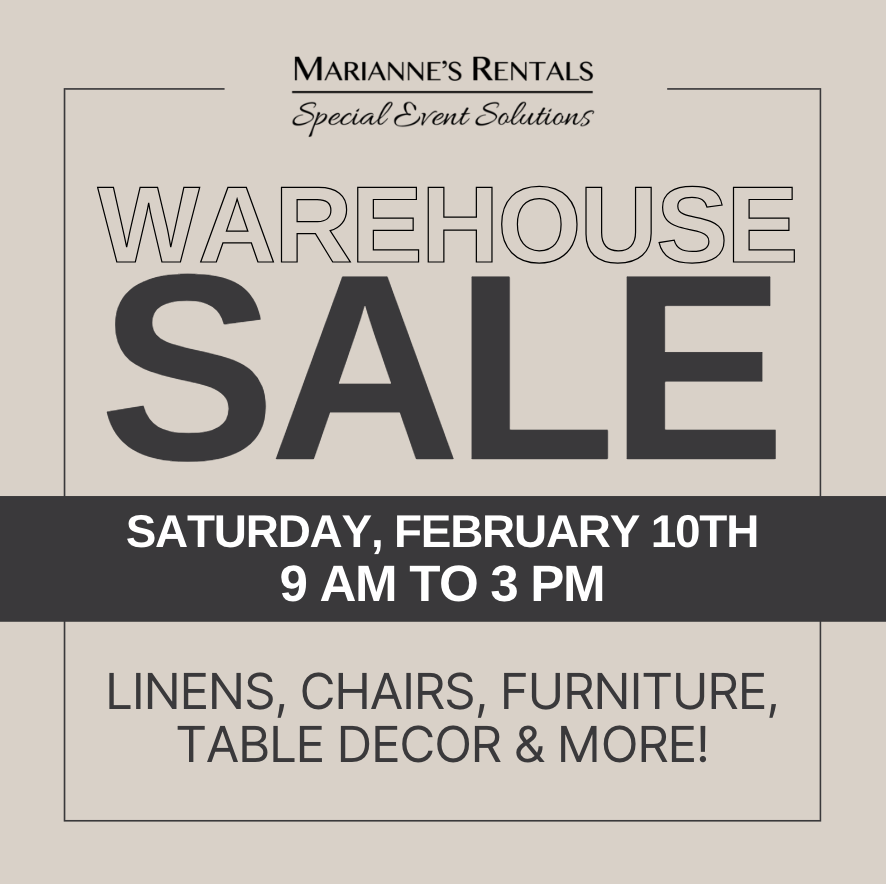 Marianne's Rentals Warehouse Sale!